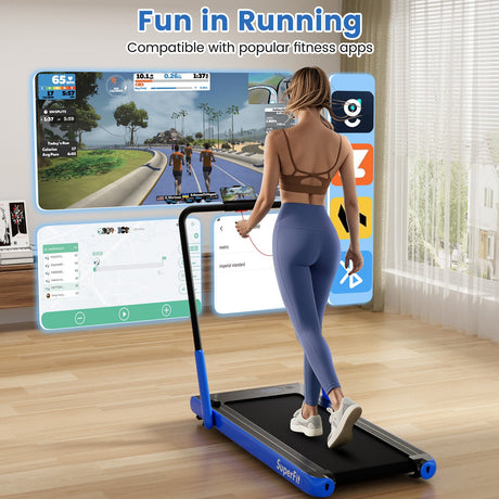 Cinta de Correr Plegable 3 en 1 de 3 HP con Aplicaciones Inteligentes, Control Remoto y Altavoces