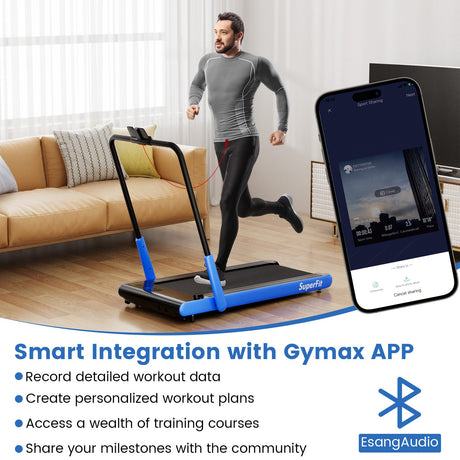 Cinta de Correr Plegable 3 en 1 de 3 HP con Aplicaciones Inteligentes, Control Remoto y Altavoces
