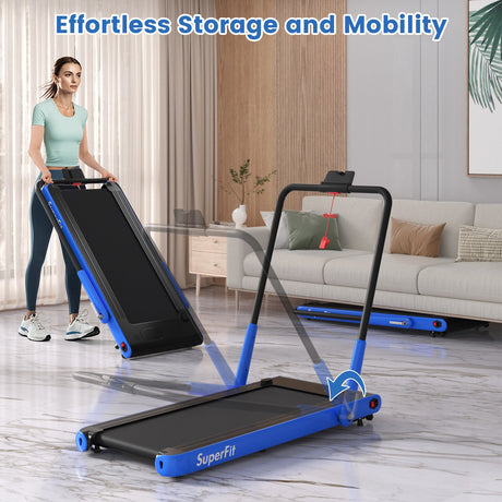Cinta de Correr Plegable 3 en 1 de 3 HP con Aplicaciones Inteligentes, Control Remoto y Altavoces