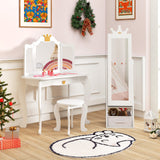 Free-Standing Full Length Kids Jewelry Armoire Cabinet with Storage Capacity