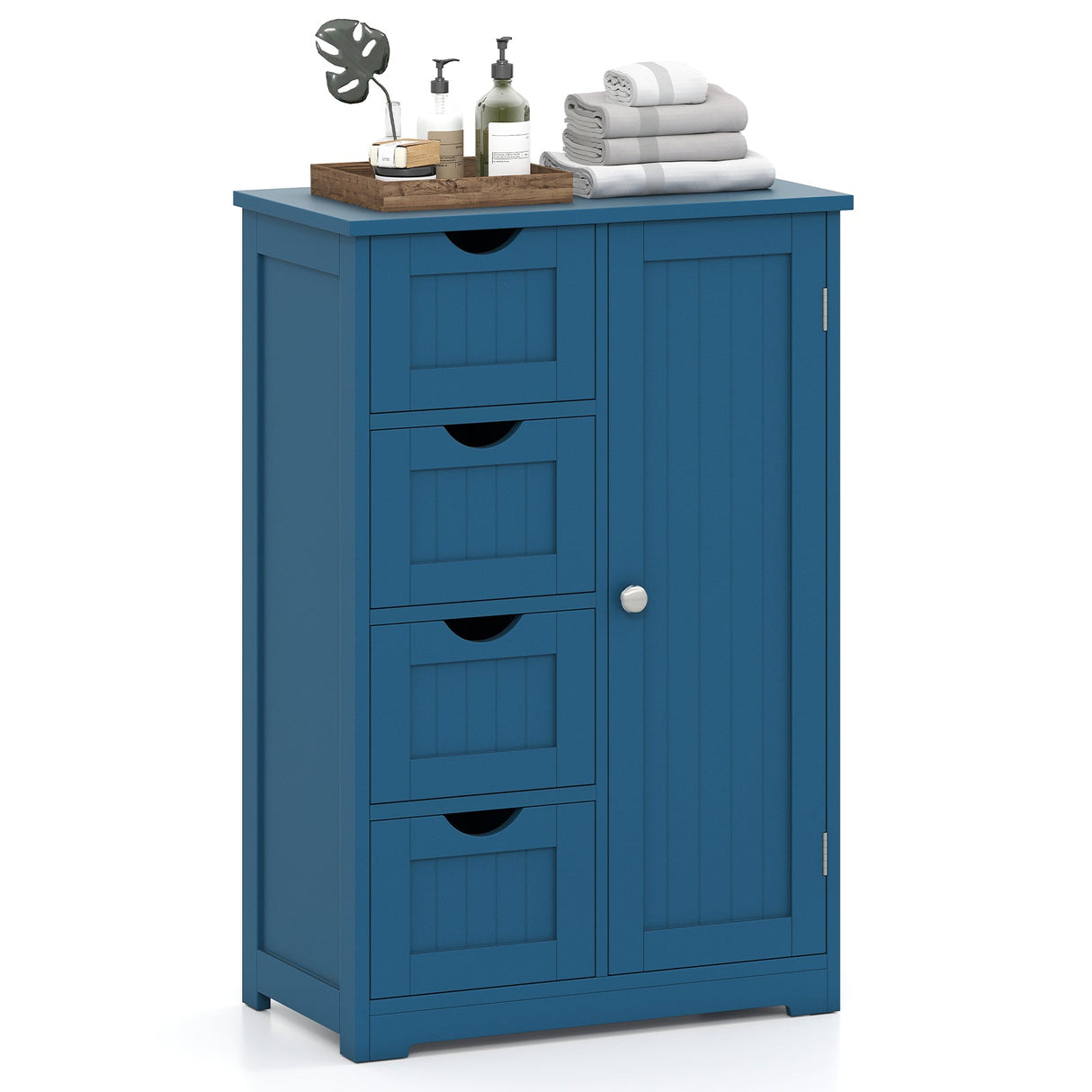 Standing Indoor Wooden Cabinet with 4 Drawers