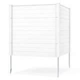 Freestanding 48 x 48 Inch Air Conditioner Fence with Metal Ground Stakes