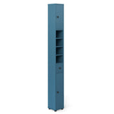 Freestanding Slim Bathroom Cabinet with Drawer and Adjustable Shelves
