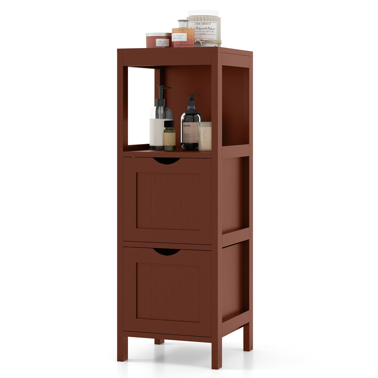 Mueble de almacenamiento independiente con 2 cajones extraíbles para baño