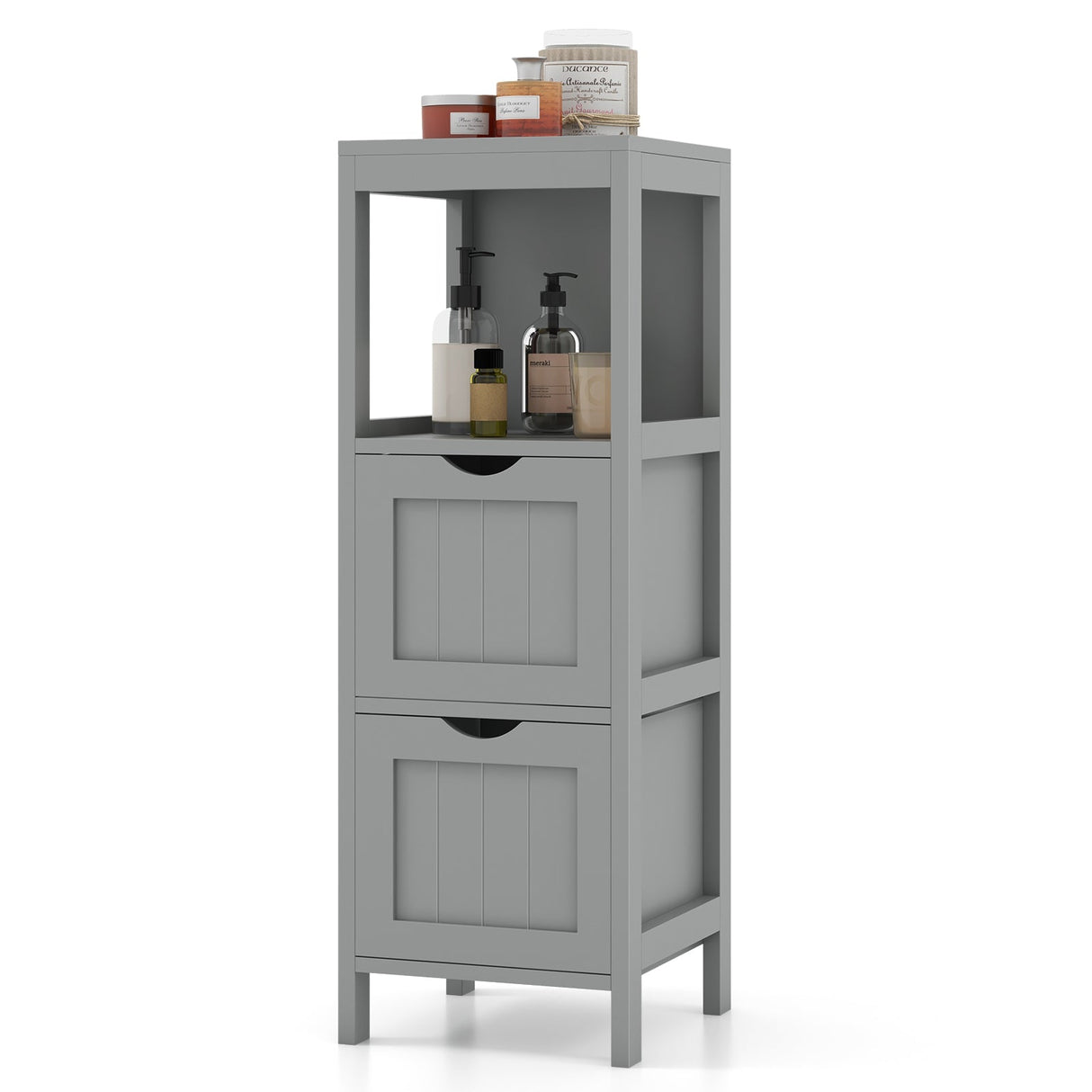 Mueble de almacenamiento independiente con 2 cajones extraíbles para baño