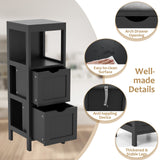Mueble de almacenamiento independiente con 2 cajones extraíbles para baño
