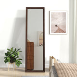 Full Length Mirror with Stand and Solid Wood Frame