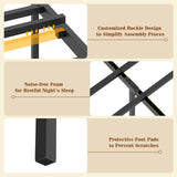Estructura de cama Twin/Full/Queen/King Size con cabecera de almacenamiento, plataforma de metal industrial
