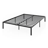 Estructura de cama metálica de tamaño individual/matrimonial/king, con listones de soporte resistentes y base de colchón