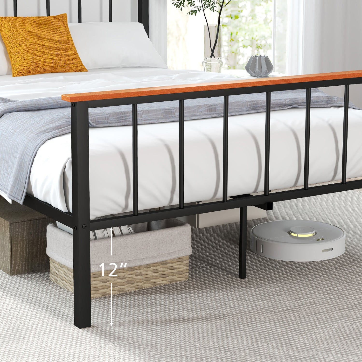 Estructura de cama con cabecera y piecera