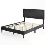 Twin/Full/Queen Size Upholstered Platform Bed Frame with High Headboard