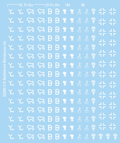 Flames of War: German DAK Decals