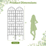 2 Pack 86" x 20" Metal Garden Trellis for Outdoor Climbing Plants