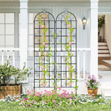 2 Pack 86" x 20" Metal Garden Trellis for Outdoor Climbing Plants