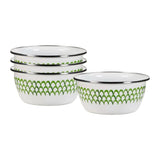 Golden Rabbit Enamelware Salad Bowls - Set of 4