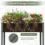 Galvanized Raised Garden Bed Elevated Planter Box with Legs and Drainage Hole