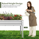 Galvanized Raised Garden Bed Elevated Planter Box with Legs and Drainage Hole