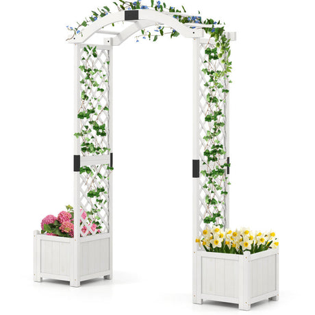 Set combinado de cenador y cama elevada de 3 piezas: cree el jardín de sus sueños