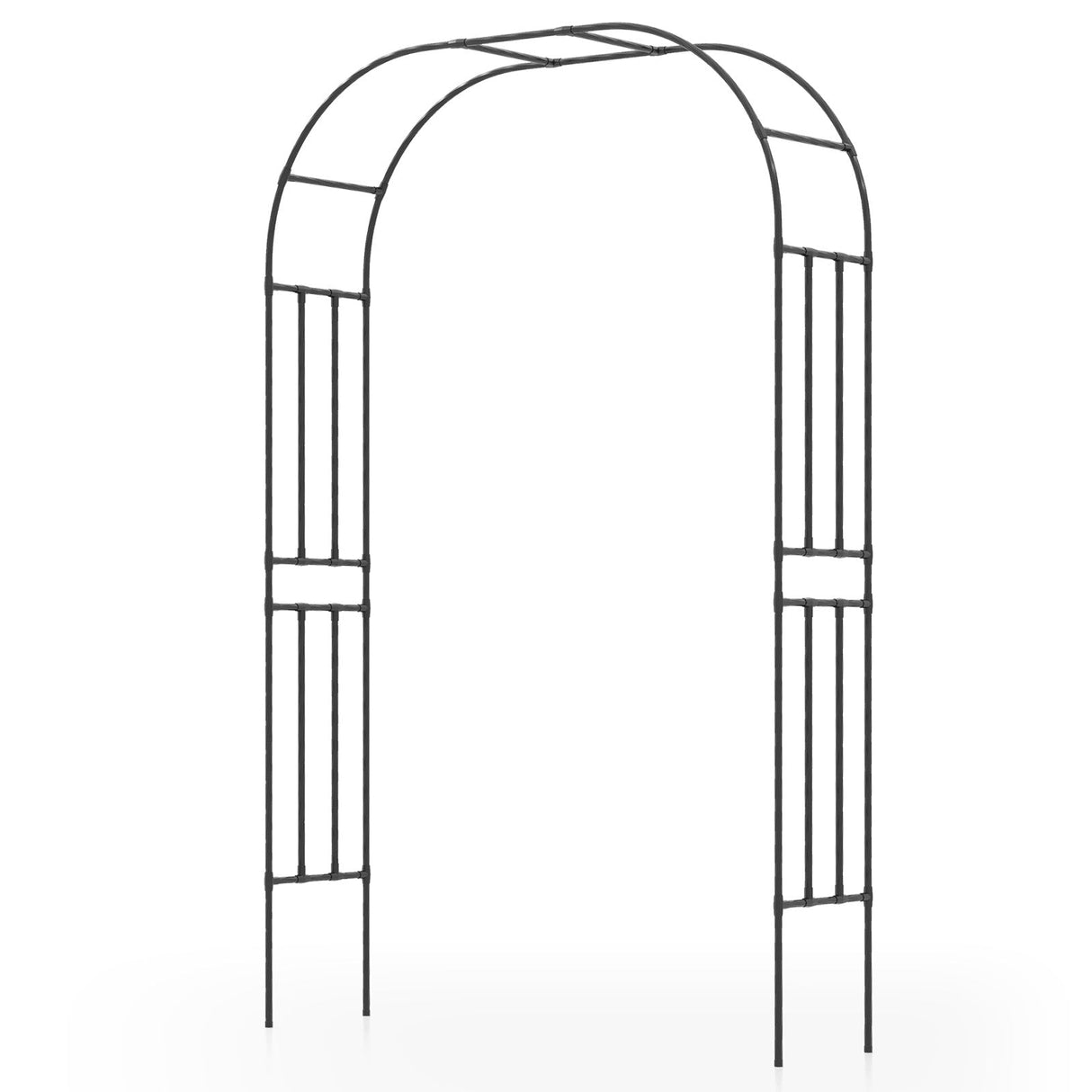 Arco de metal para jardín, enrejado para plantas trepadoras, vides y flores