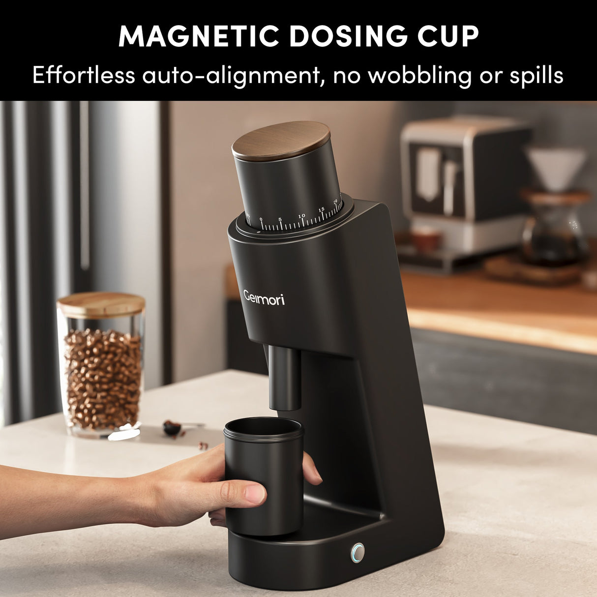Molinillo de café Geimori GU38 | Molinillo compacto de dosis única