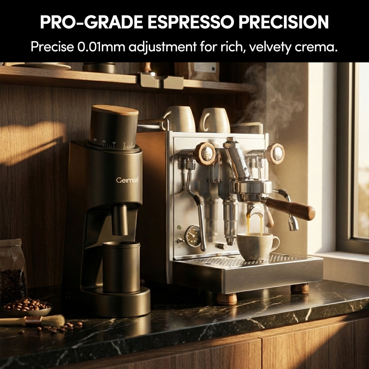 Molinillo de café Geimori GU38 | Molinillo compacto de dosis única