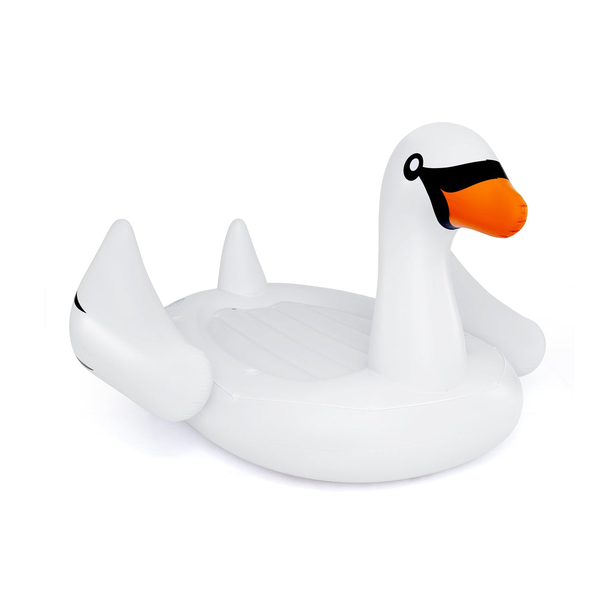 Isla Flotante Inflable Gigante con Forma de Cisne, Flotador de Piscina para 4 Personas con 4 Portavasos