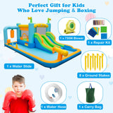 Inflatable Water Slide for Kids Aged 3-10 Years with 735W Blower