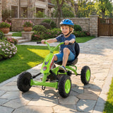 Go Kart para niños de 4 ruedas con manillar de dirección y asiento ajustable
