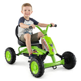 Go Kart para niños de 4 ruedas con manillar de dirección y asiento ajustable