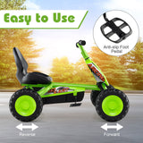 Go Kart para niños de 4 ruedas con manillar de dirección y asiento ajustable