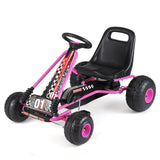 Go Kart para niños con pedales de 4 ruedas, asiento ajustable y ruedas para todo terreno