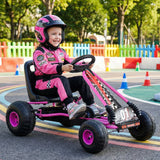 Go Kart para niños con pedales de 4 ruedas, asiento ajustable y ruedas para todo terreno