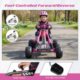 Go Kart para niños con pedales de 4 ruedas, asiento ajustable y ruedas para todo terreno