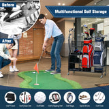 Organizador doble de bolsas de golf con ruedas universales bloqueables