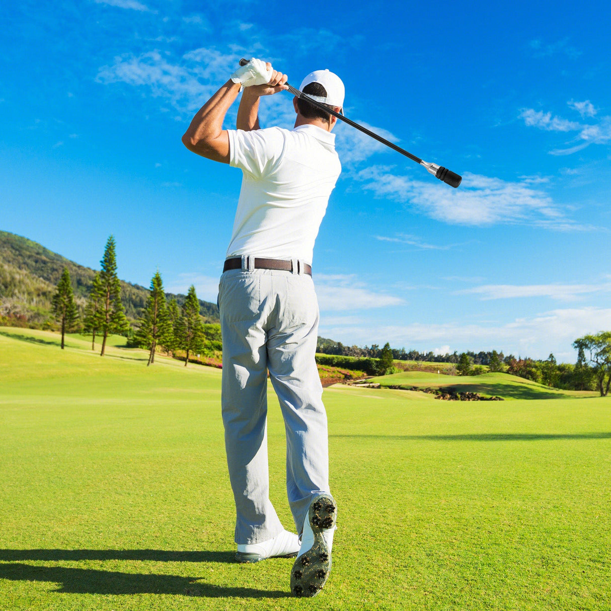 Entrenador de swing de golf Click Stick Ayuda de entrenamiento de swing para velocidad, flexibilidad, equilibrio