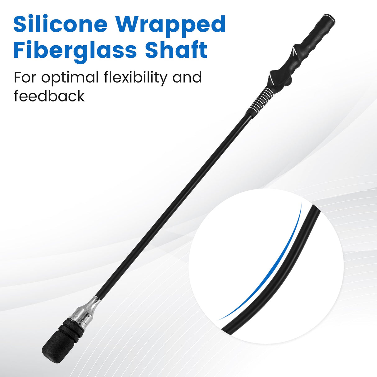 Entrenador de swing de golf Click Stick Ayuda de entrenamiento de swing para velocidad, flexibilidad, equilibrio