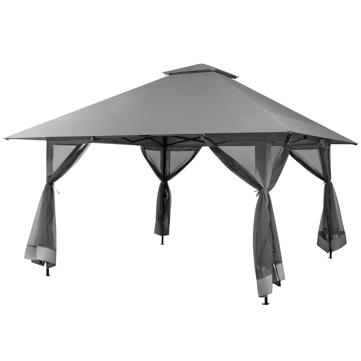 Carpa instantánea plegable de 13 x 13 pies con paredes de malla