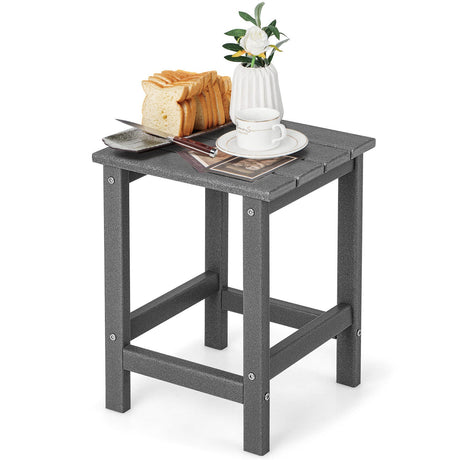 Mesa Auxiliar Adirondack Cuadrada de 14 Pulgadas Resistente a la Intemperie