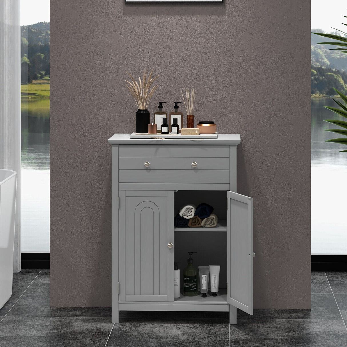 Mueble de baño independiente con cajón grande