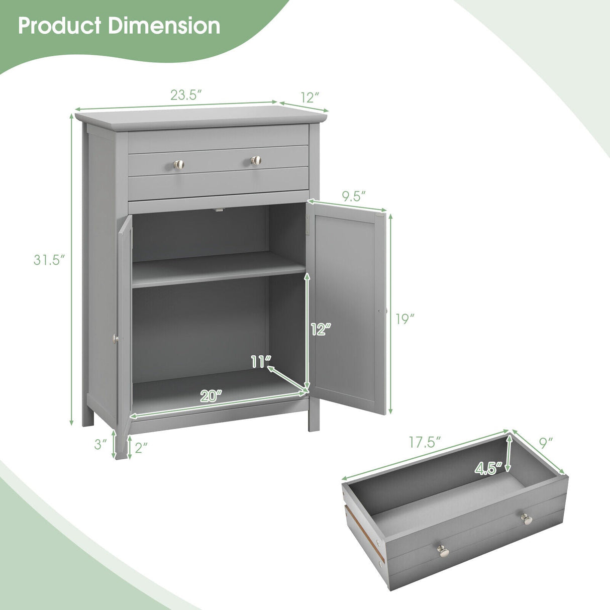 Mueble de baño independiente con cajón grande
