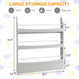 3-Tier Bookshelf with 2 Anti-Tipping Kits for Books and Magazines