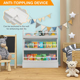 3-Tier Bookshelf with 2 Anti-Tipping Kits for Books and Magazines