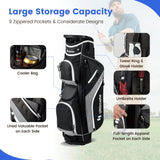 Golf Cart Bag with 14 Way Top Dividers