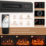 Mueble para TV de esquina con chimenea, luces LED y control por aplicación inteligente para televisores de 50 pulgadas