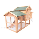 Large Wooden Hen House Rabbit Hutch Chicken Coop