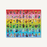 Chronicle Books Puzzles: Jigsaw Puzzle - 1000 Pieces - LEGO - Minifigure Rainbow