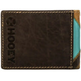 Cartera plegable para hombre HOOey "Montezuma" (marrón/turquesa)