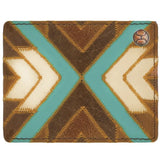 Cartera plegable para hombre HOOey "Montezuma" (marrón/turquesa)