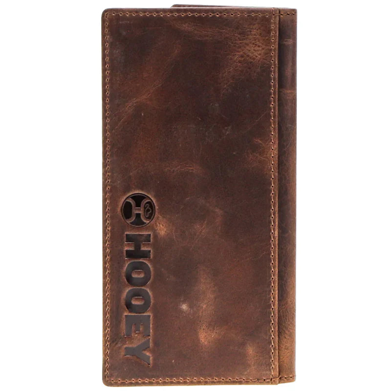 Billetera de rodeo para hombre - Logo HOOey "2.0" Manos Arriba (Marrón/Negro/Turquesa)