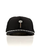 Thor's Hammer Black - Perforated Rope Hat